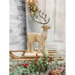 Wooden Reindeer 9.5x16.5in