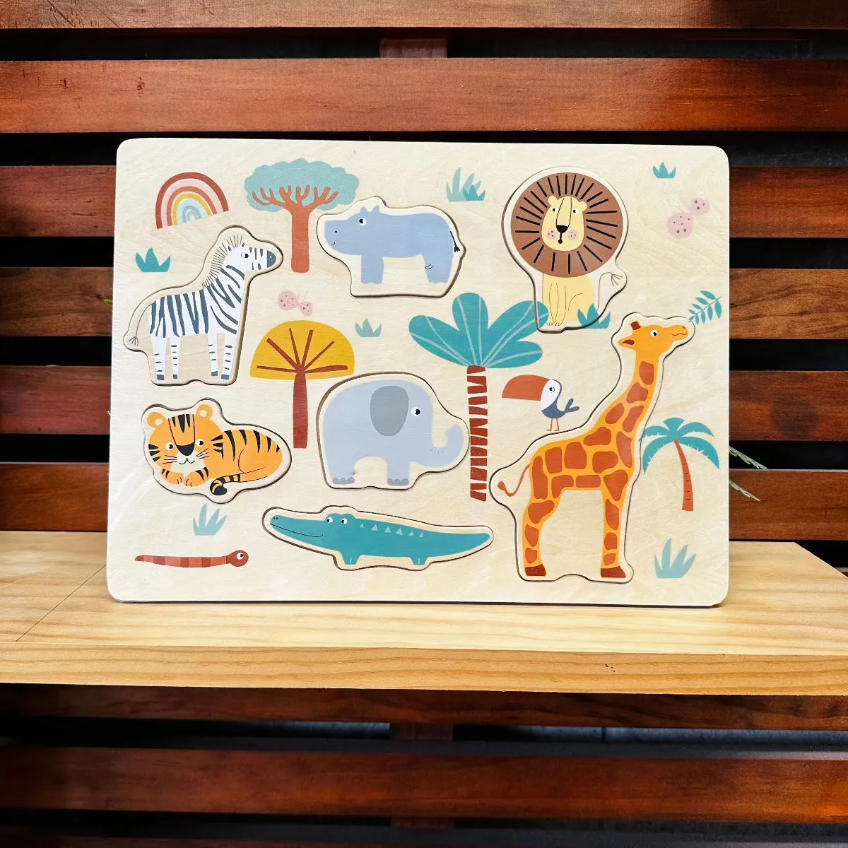 Wooden Safari Toddler Puzzle