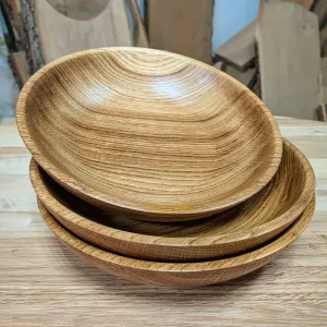 WOODEN SALAD BOWL / OAK FRUIT PLATE