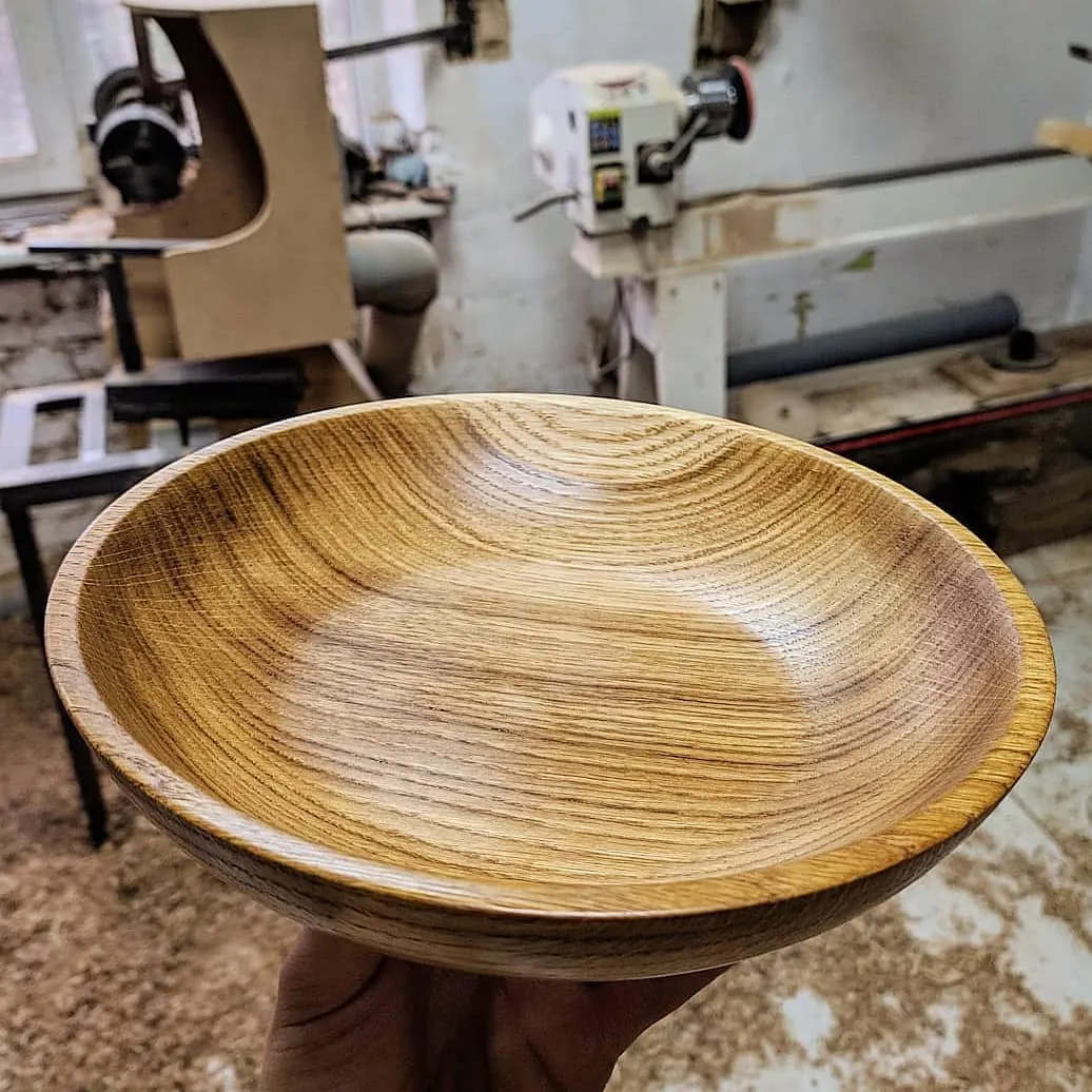 WOODEN SALAD BOWL / OAK FRUIT PLATE
