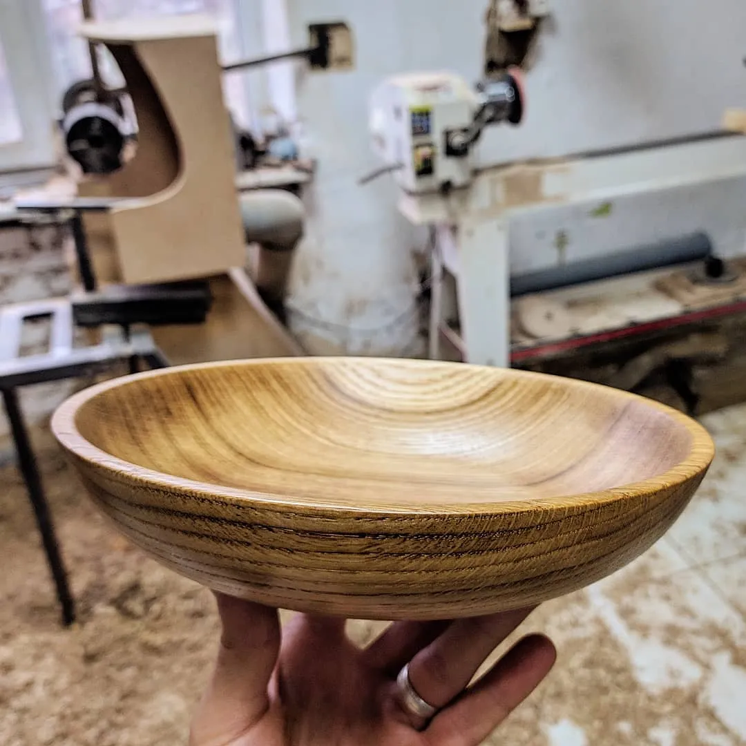 WOODEN SALAD BOWL / OAK FRUIT PLATE