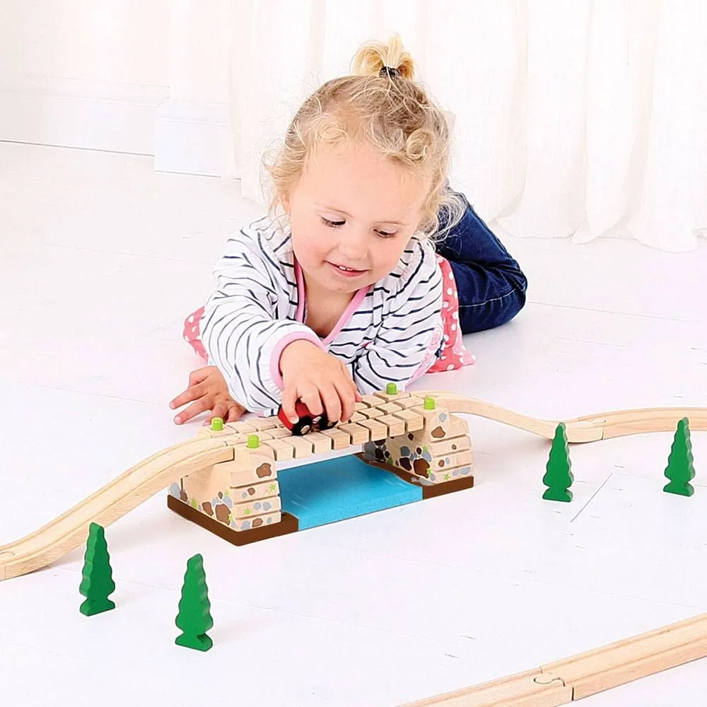 Wooden Train Big Jigs Clickety Clack Bridge