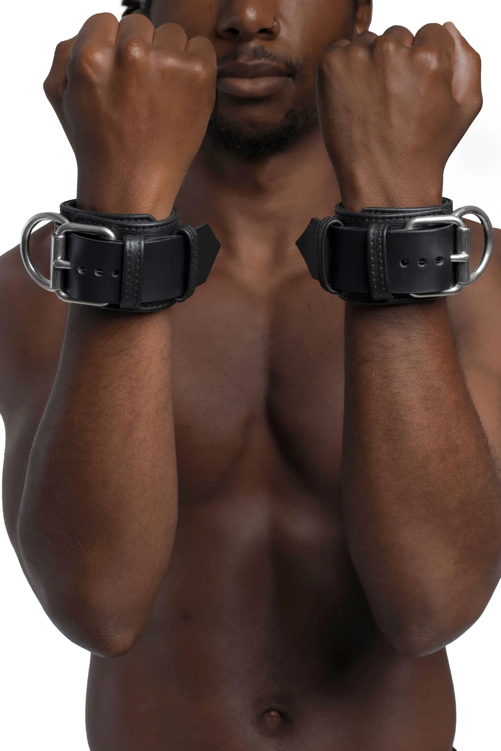 WRIST AND ANKLE RESTRAINTS SET - Stainless Steel