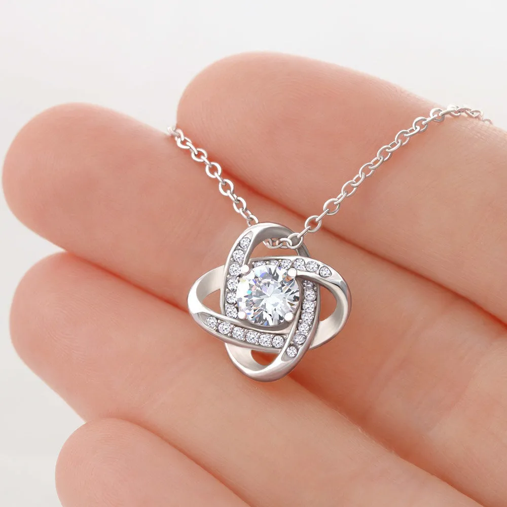 You are one of the greatest joys-Love Knot Necklace for Daughter From Dad