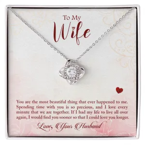 You are the most beautiful-Love Knot Necklace For Wife
