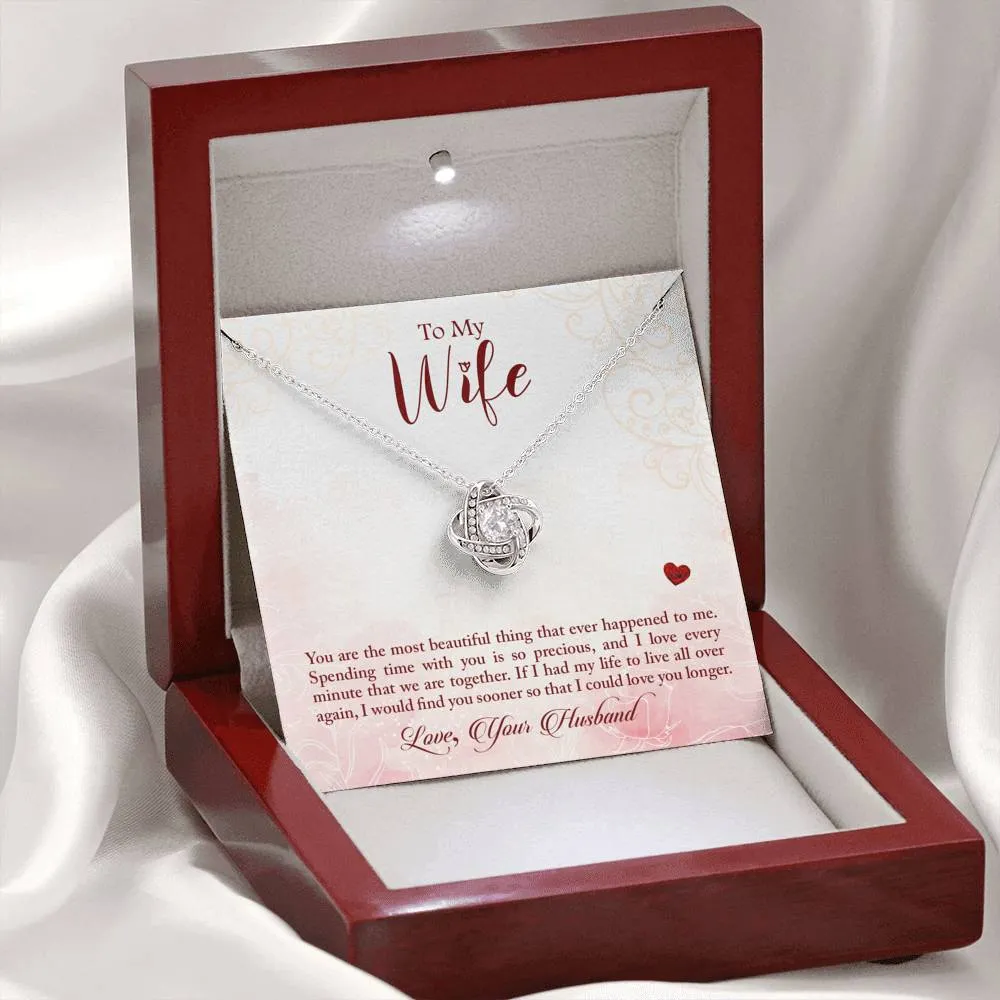 You are the most beautiful-Love Knot Necklace For Wife