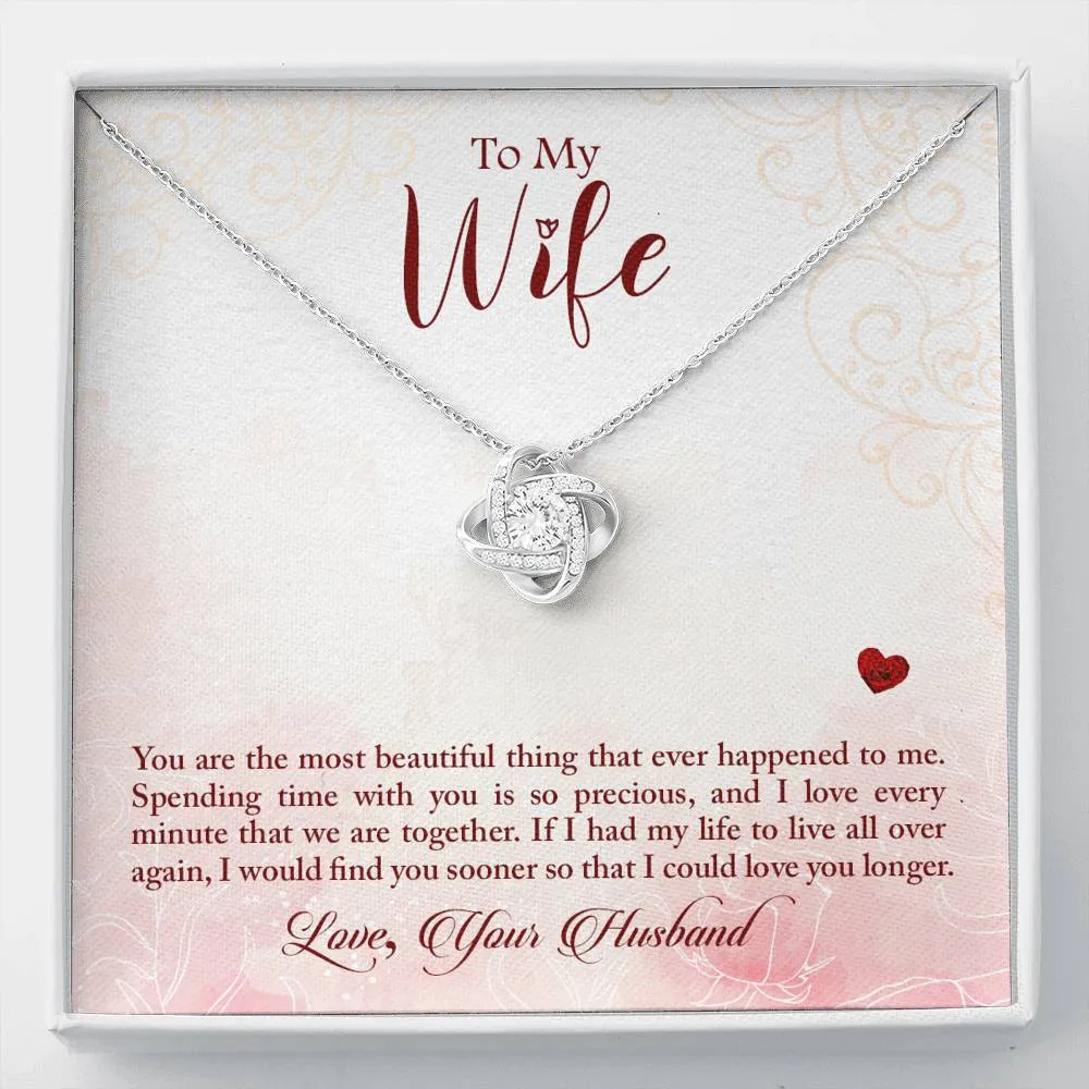 You are the most beautiful-Love Knot Necklace For Wife