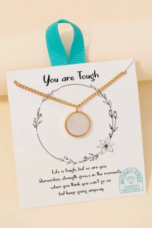 You Are Tough Pearl Pendant Necklace: G