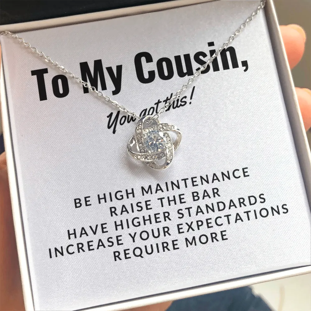You got this-Love Knot Necklace for Cousin