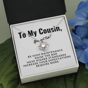 You got this-Love Knot Necklace for Cousin