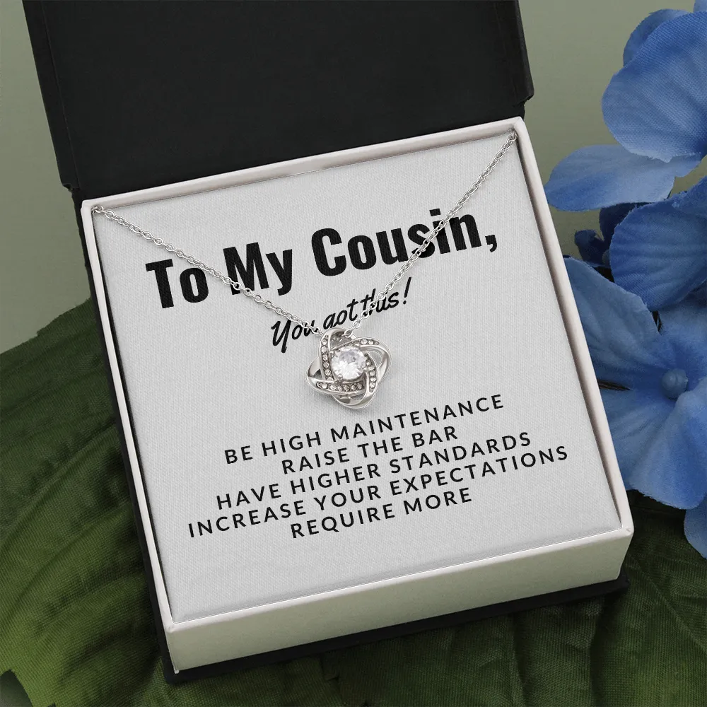 You got this-Love Knot Necklace for Cousin