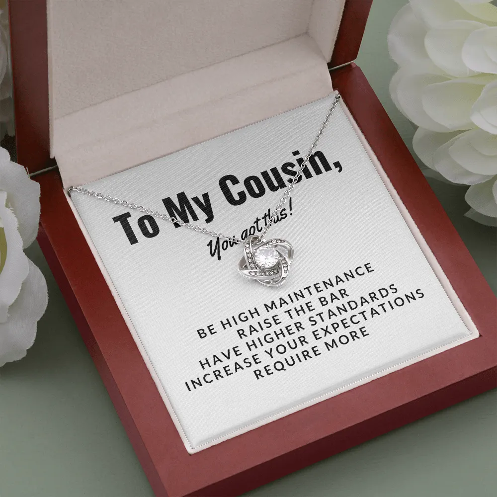 You got this-Love Knot Necklace for Cousin