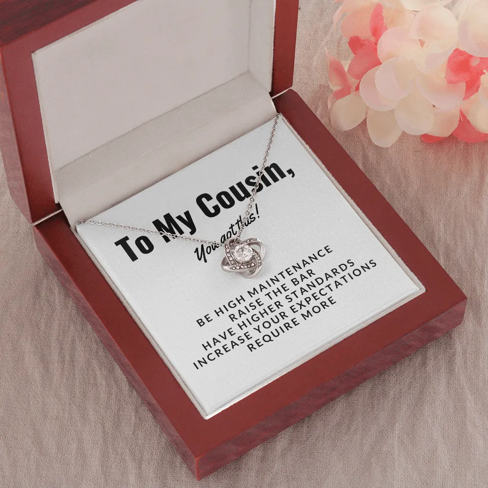 You got this-Love Knot Necklace for Cousin