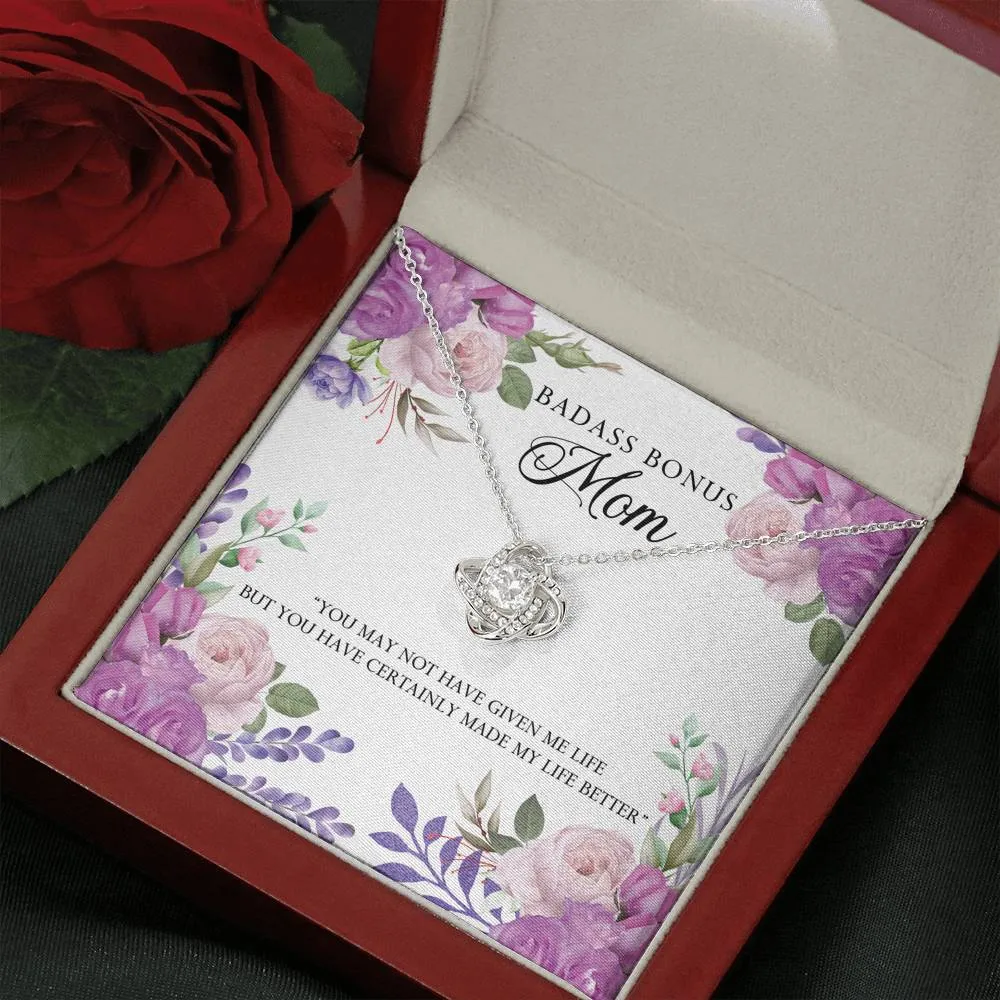 You made my life better-Love Knot Necklace for Bonus Mom