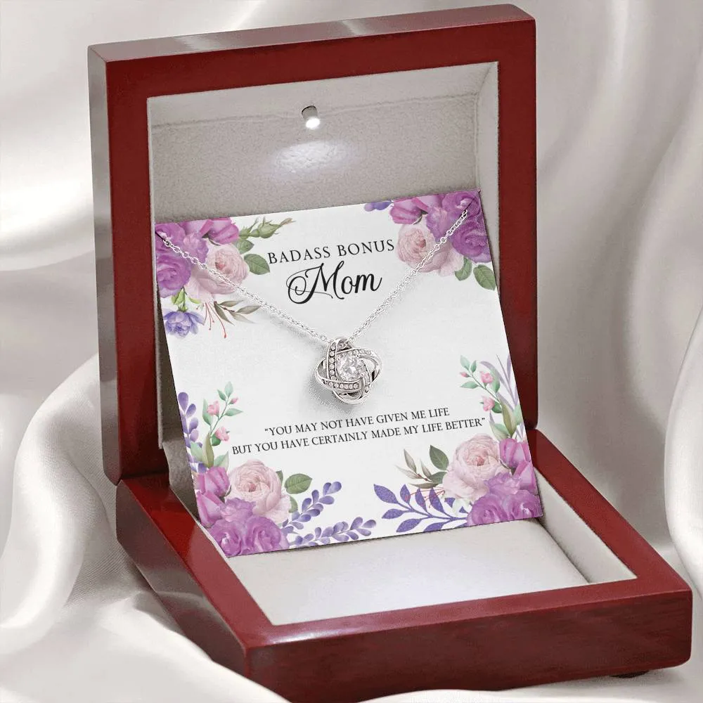 You made my life better-Love Knot Necklace for Bonus Mom