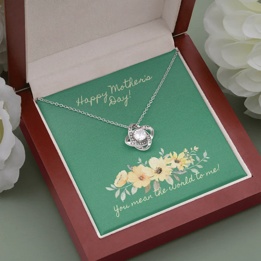 You Mean the World to Me Love Knot Necklace