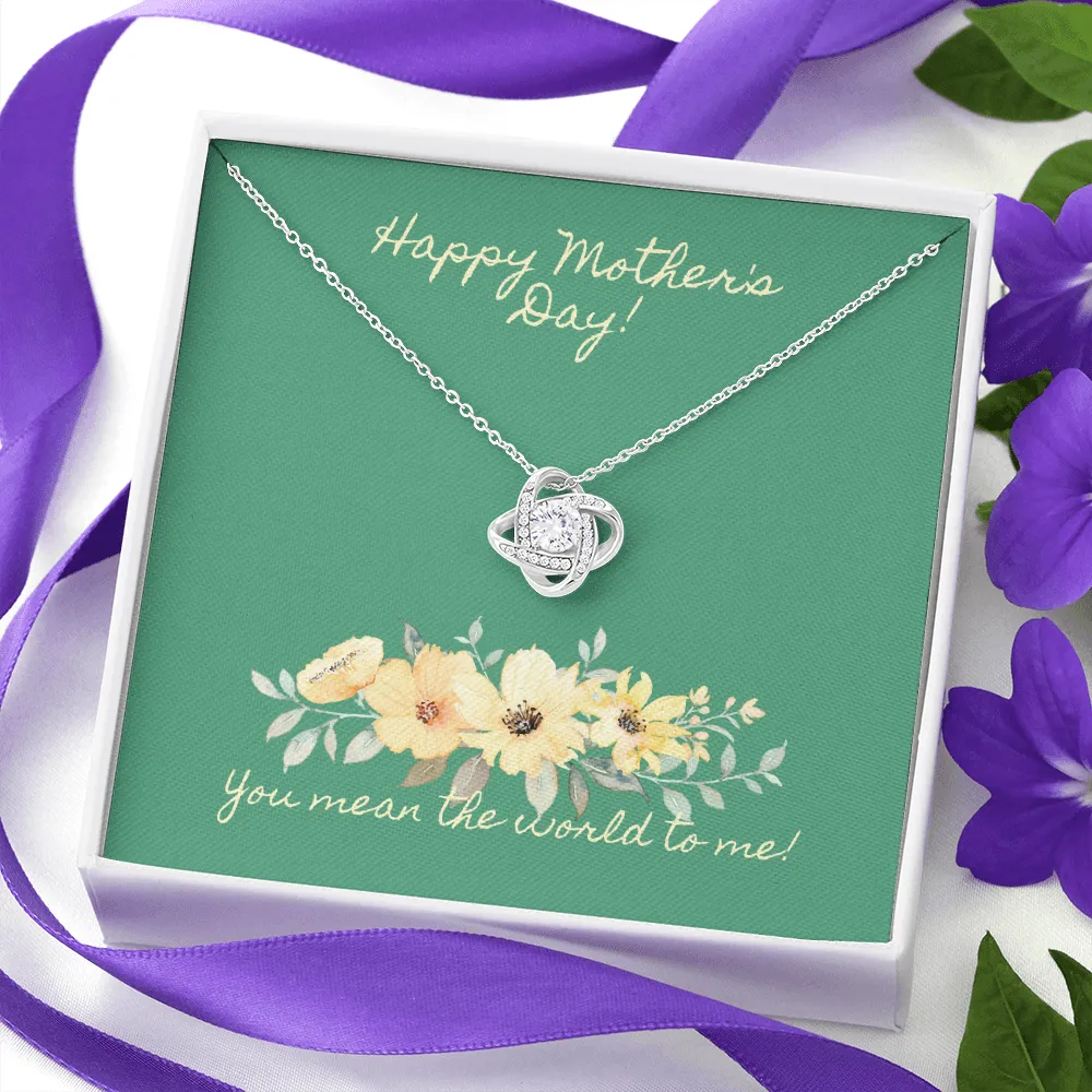 You Mean the World to Me Love Knot Necklace