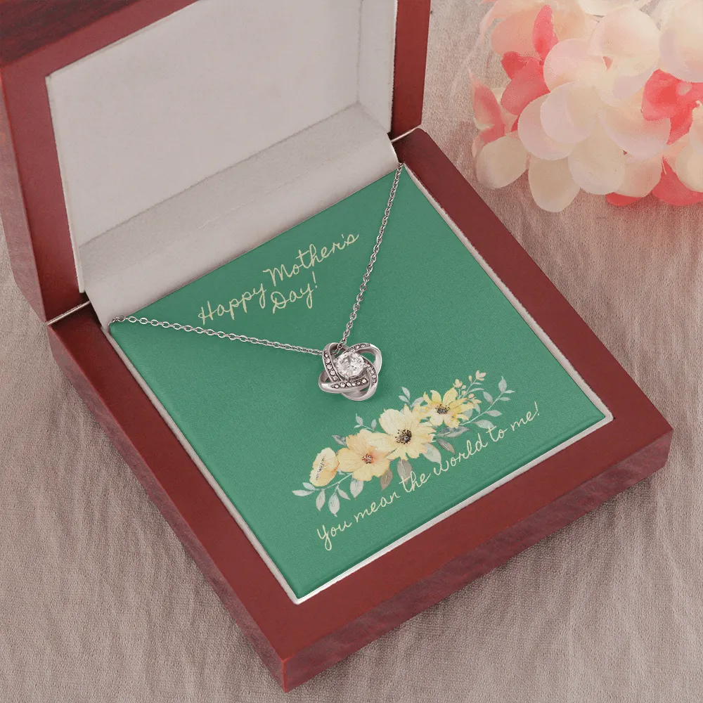 You Mean the World to Me Love Knot Necklace