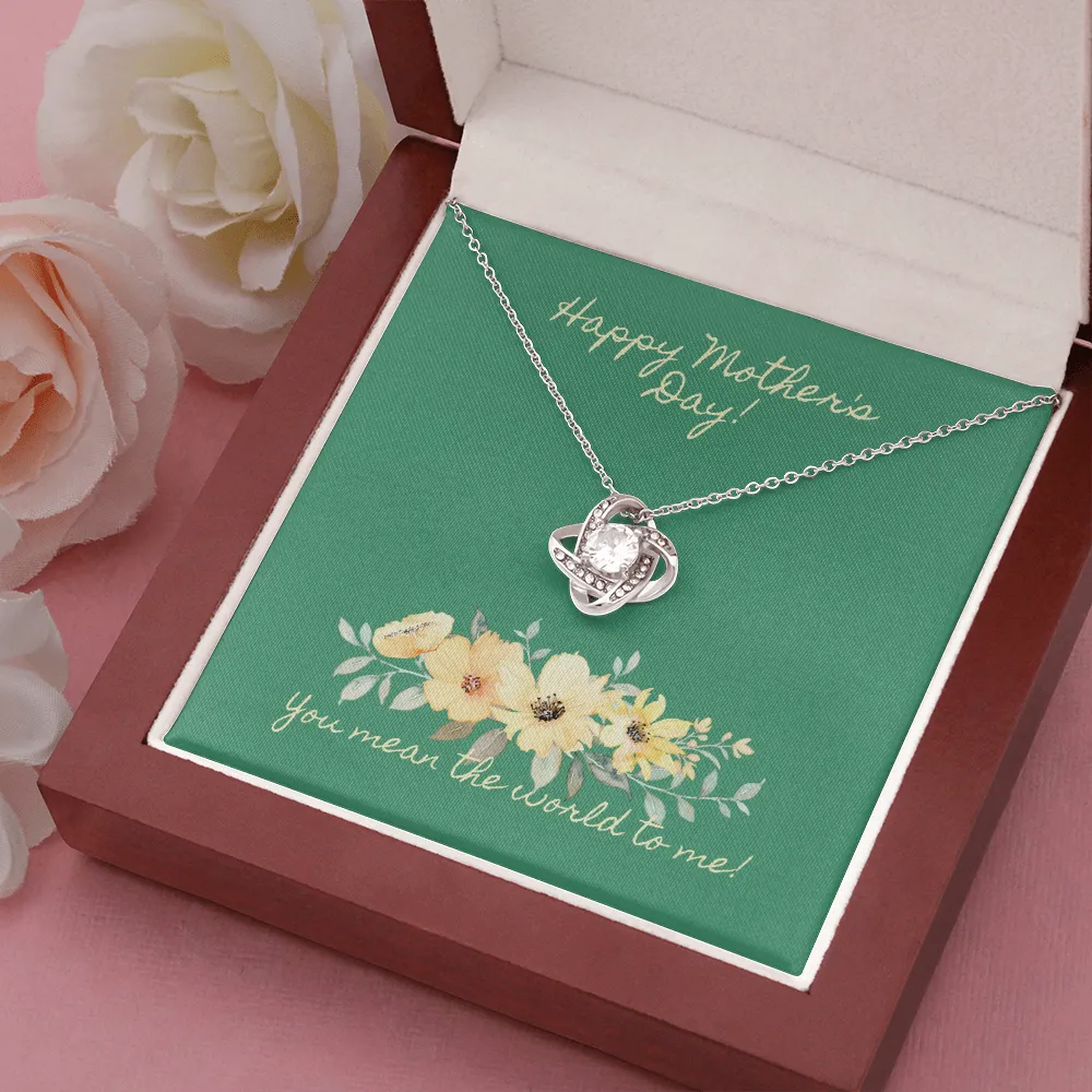 You Mean the World to Me Love Knot Necklace