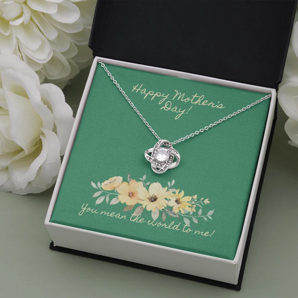 You Mean the World to Me Love Knot Necklace